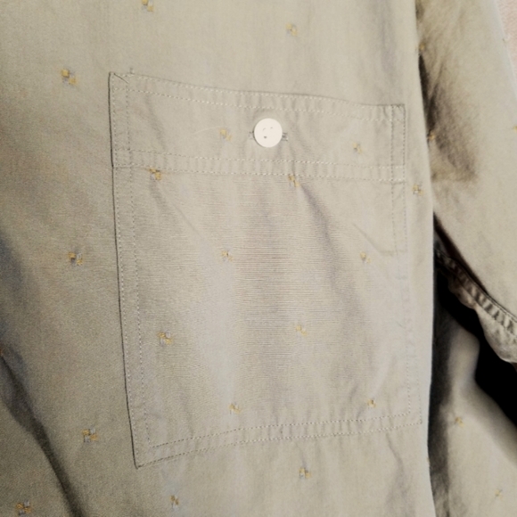 Cezani EUC 16 cotton long-sleeved button-down shirt - taupe - Picture 7 of 10